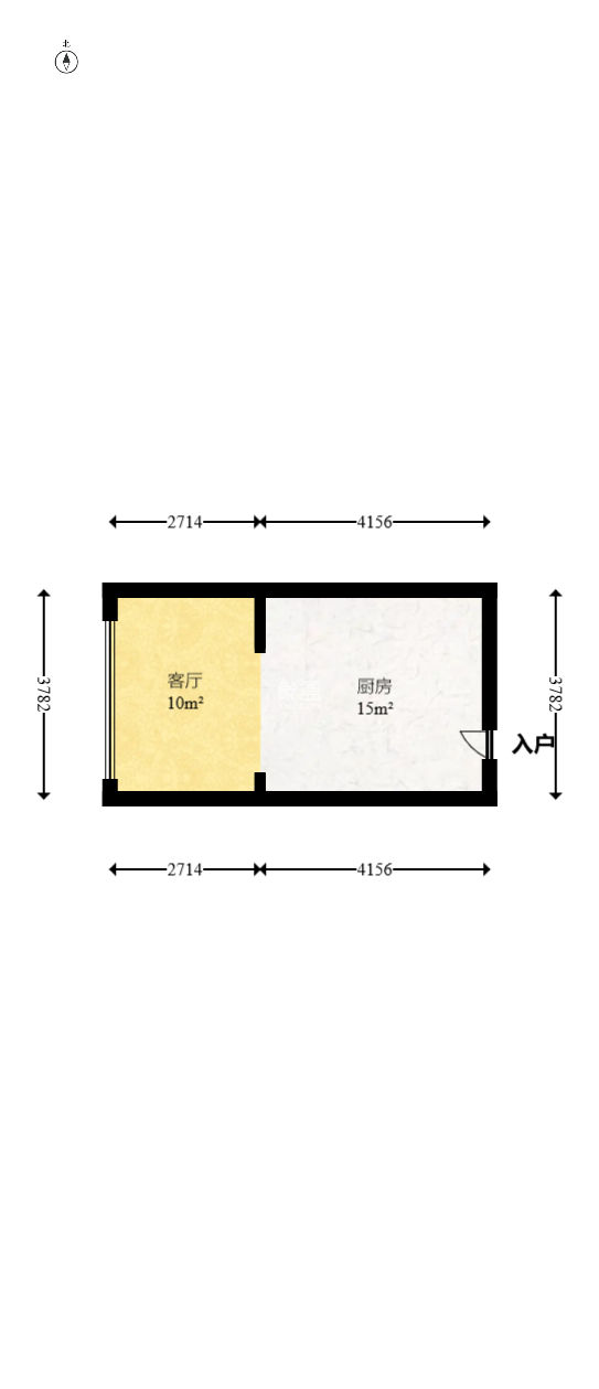 金色loft（鑫秋大厦）  2室2厅1卫   59.90万