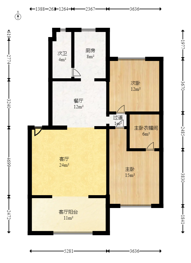 西江庭院（盐业集团宿舍）  2室2厅1卫   75.00万室内图1
