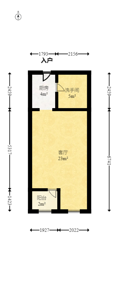 兰亭优壳（隽峰苑）  1室1厅1卫    35.79万室内图1