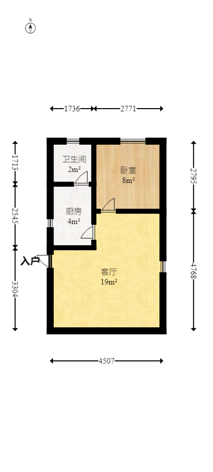 麻园公寓（下麻园岭40号）  1室1厅1卫   30.00万室内图1