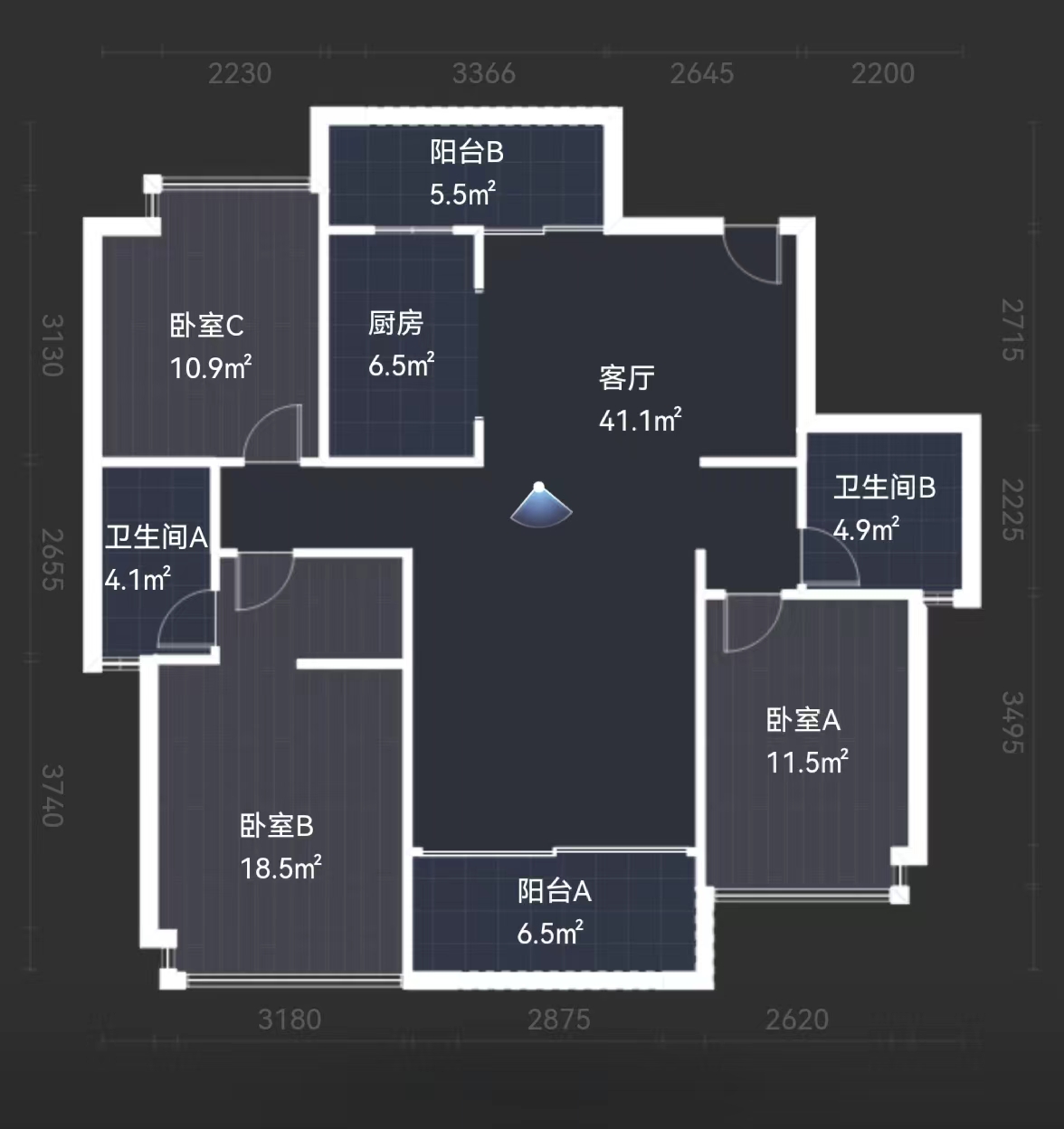 经世龙城 3室2厅2卫 65.0万 经世龙城 3室2厅2卫 65.0万室内图