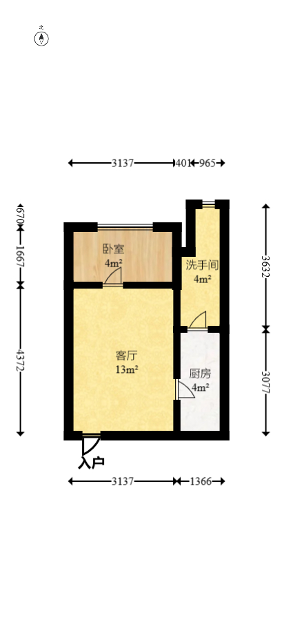 益佳苑  1室1厅1卫   29.80万室内图1