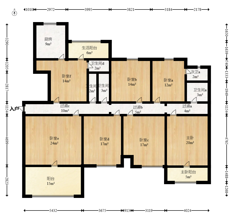 润和又一城 5室2厅2卫 190.00万 润和又一城 5室2厅2卫 190.00万户型图