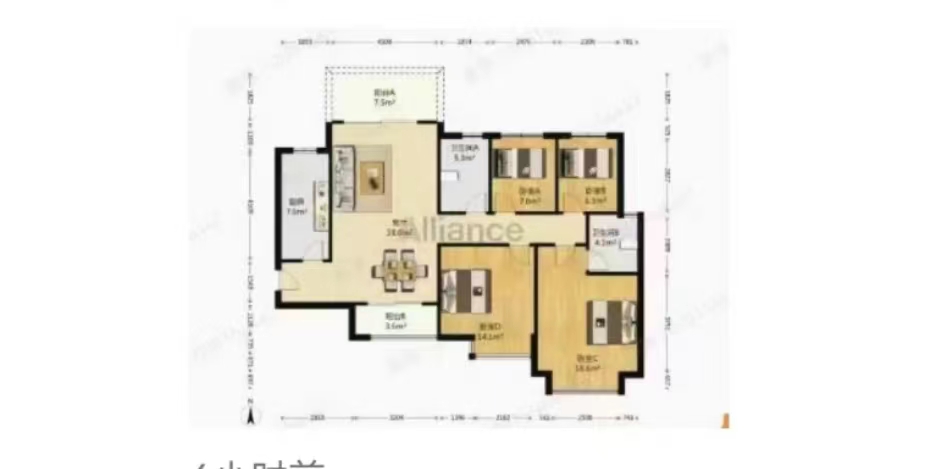 恒大华府 4室2厅2卫 120.0万 恒大华府 4室2厅2卫 120.0万室内图