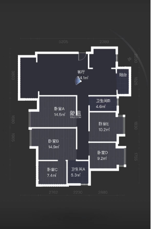 格林水岸  4室2厅1卫   91.80万