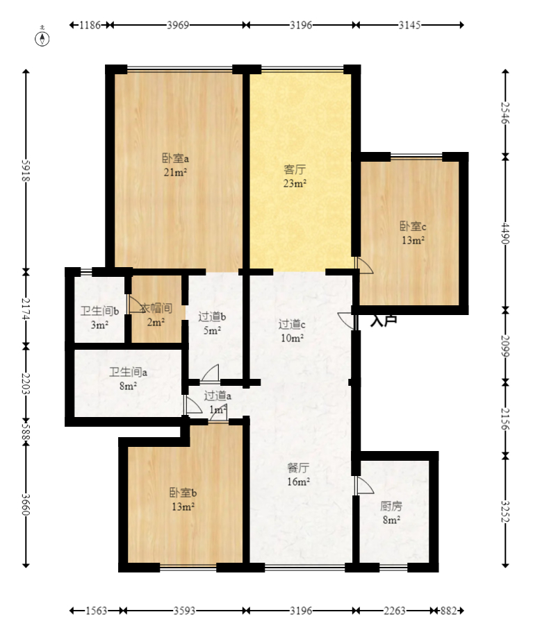 湘水郡(兴旺小爱同学) 3室2厅2卫 72.8万 湘水郡(兴旺小爱同学) 3室2厅2卫 72.8万户型图