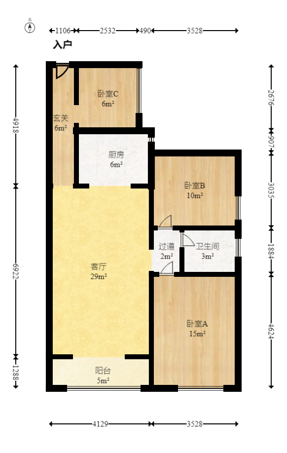 才子佳苑一期/二期  3室2厅2卫    96.0万室内图1
