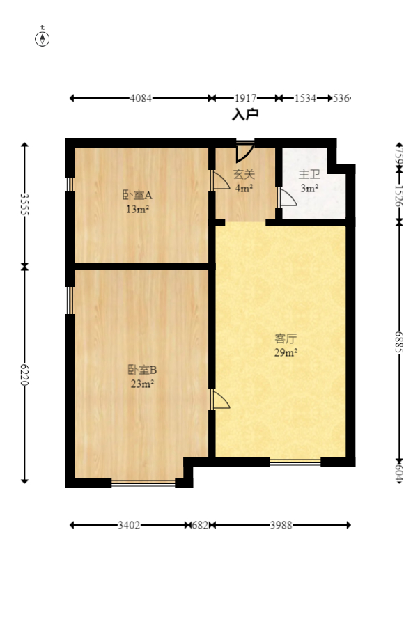 长城华都  2室2厅1卫   78.00万室内图1