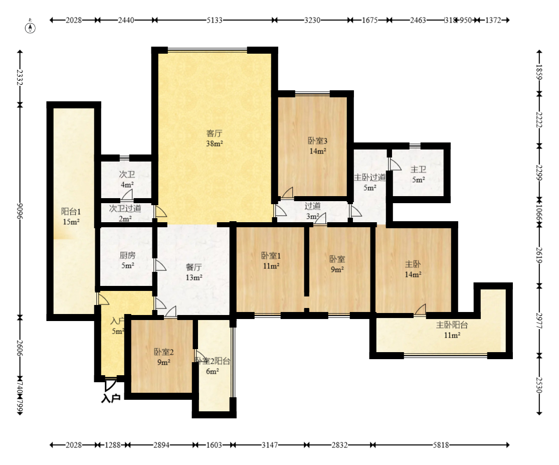 省建苑小区  5室2厅2卫   208.00万室内图1