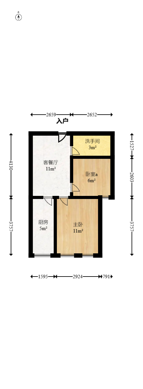 旭辉御府  1室1厅1卫   45.00万室内图1