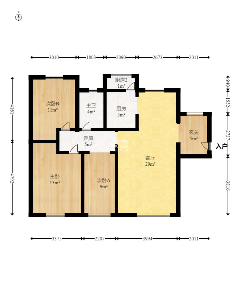 华润凤凰城一期  3室2厅1卫   68.80万