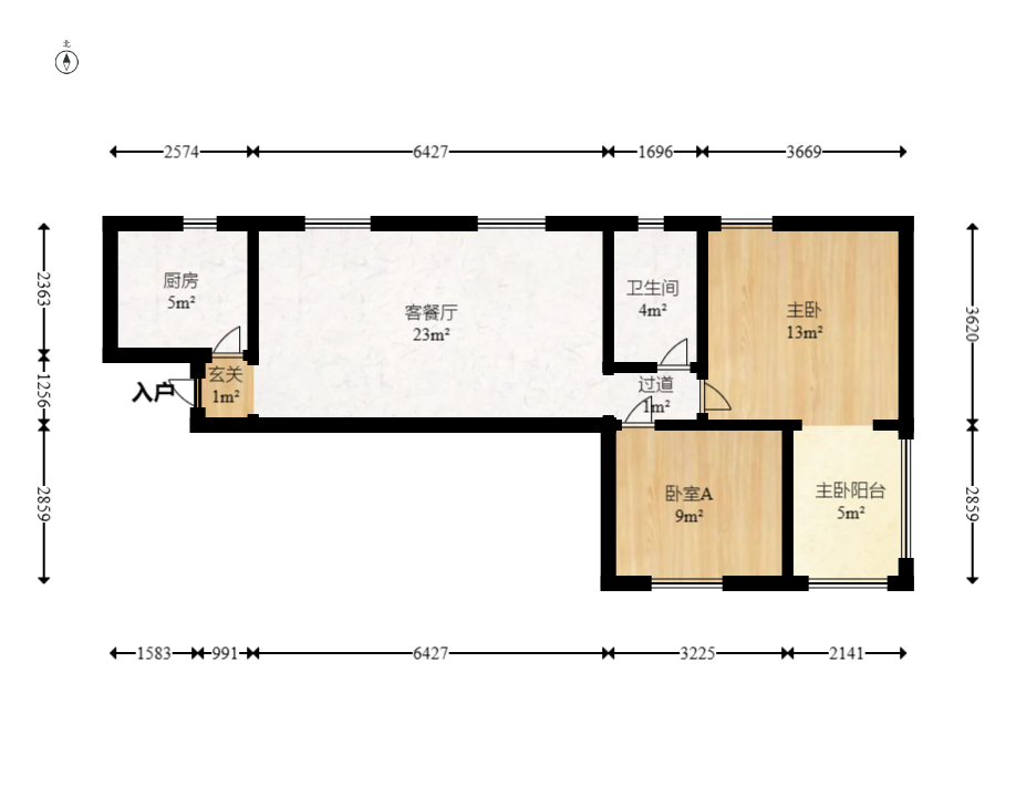 诚兴园  2室2厅1卫    55.0万室内图1