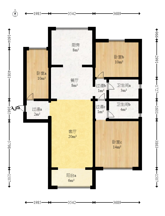 碧桂园公园壹号(凯怡茗苑) 3室2厅1卫 78.0万 碧桂园公园壹号(凯怡茗苑) 3室2厅1卫 78.0万户型图