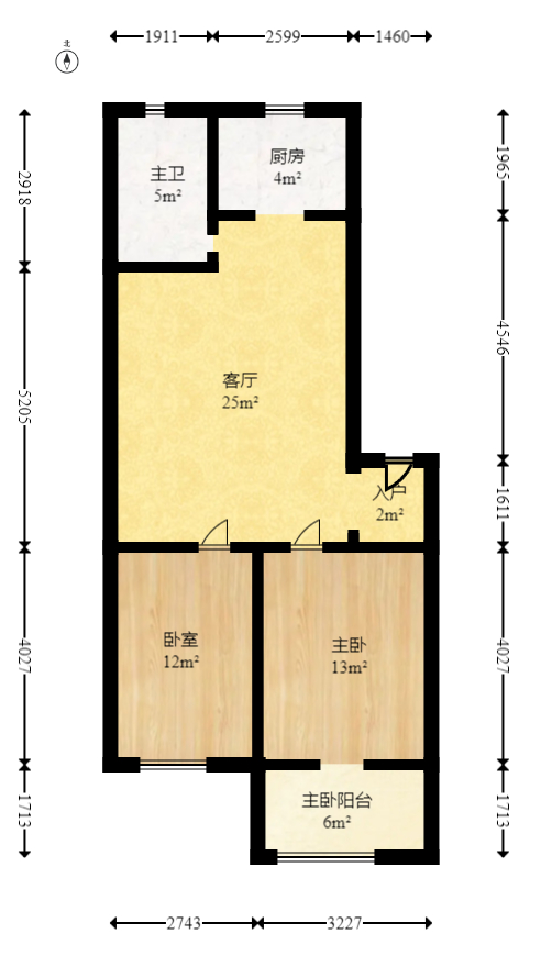 湘绣城  2室2厅1卫   23.60万室内图1