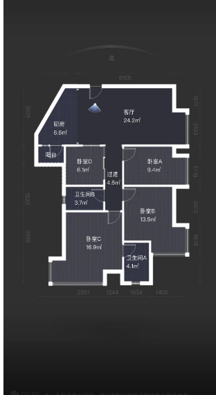 美的城二期  3室2厅2卫   48.80万客厅