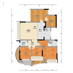大江观邸-富基花园 5室2厅2卫 48.00万 大江观邸-富基花园 5室2厅2卫 48.00万室内图