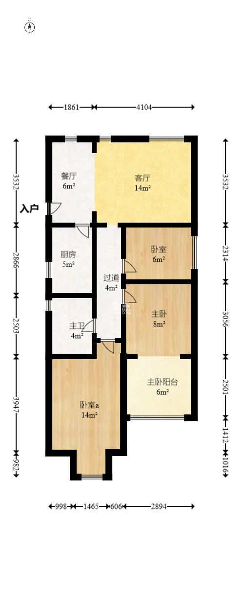 郡原居里  3室2厅1卫   68.00万