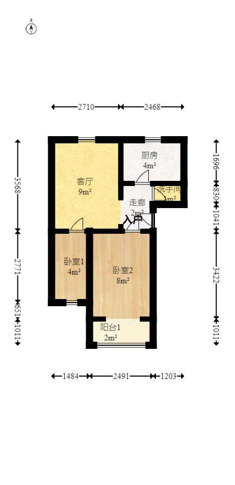 中建五局信和苑三区  2室2厅1卫   30.00万室内图1