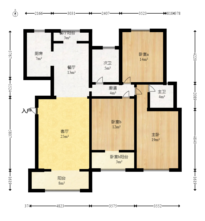山水英伦 3室2厅2卫 115.00万 山水英伦 3室2厅2卫 115.00万户型图