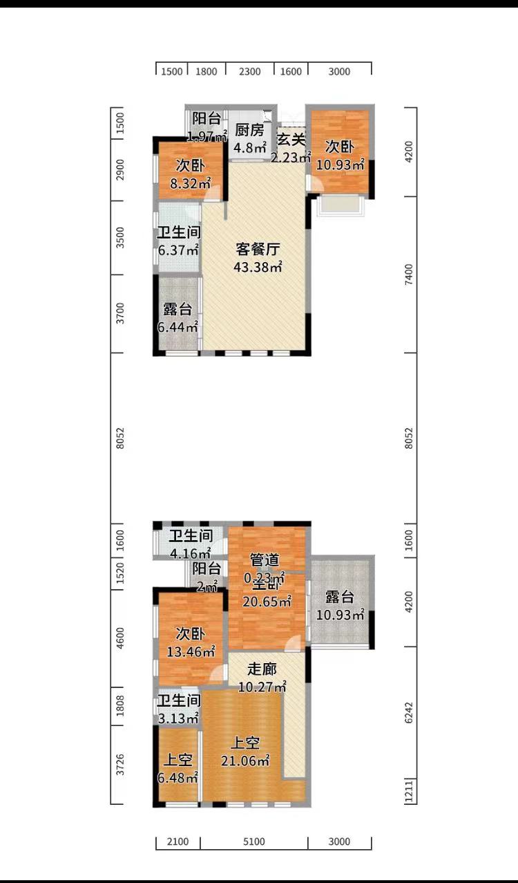 城市公园  9室3厅3卫   480.00万客厅