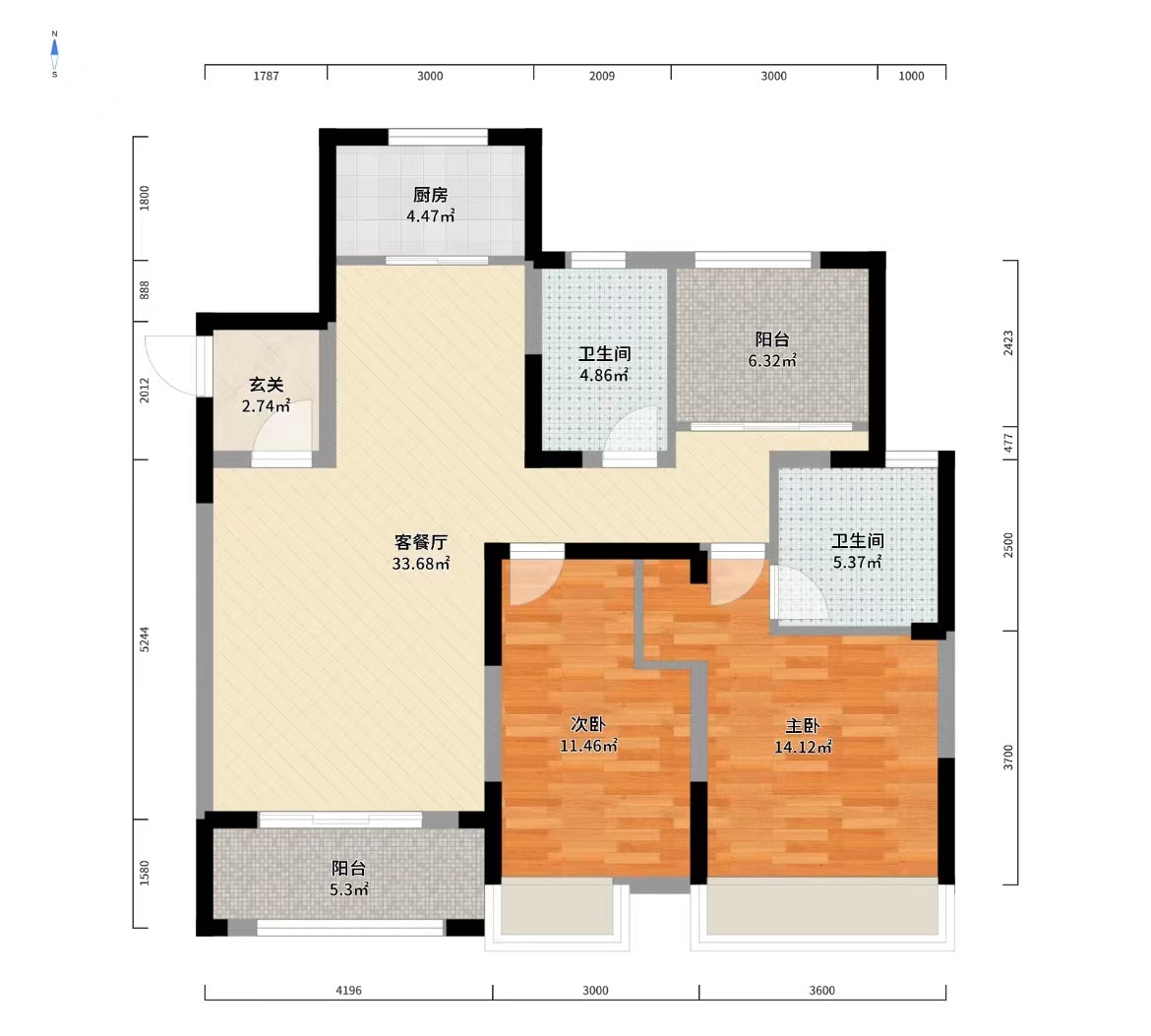 佳兆业金域天下三期  3室2厅2卫   62.00万