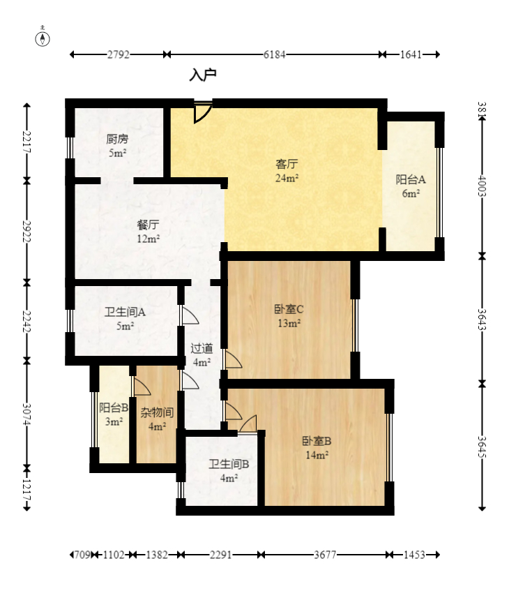 中建嘉和城  3室2厅2卫    112.0万室内图1