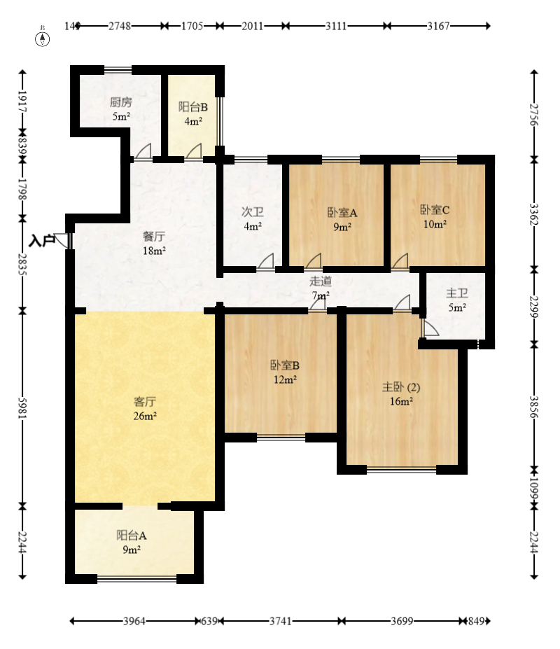 德润小区(丰升德润小区) 4室2厅2卫 140.00万 德润小区(丰升德润小区) 4室2厅2卫 140.00万户型图