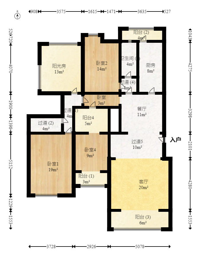 海伦堡爱ME城市 5室2厅3卫 238.00万 海伦堡爱ME城市 5室2厅3卫 238.00万户型图