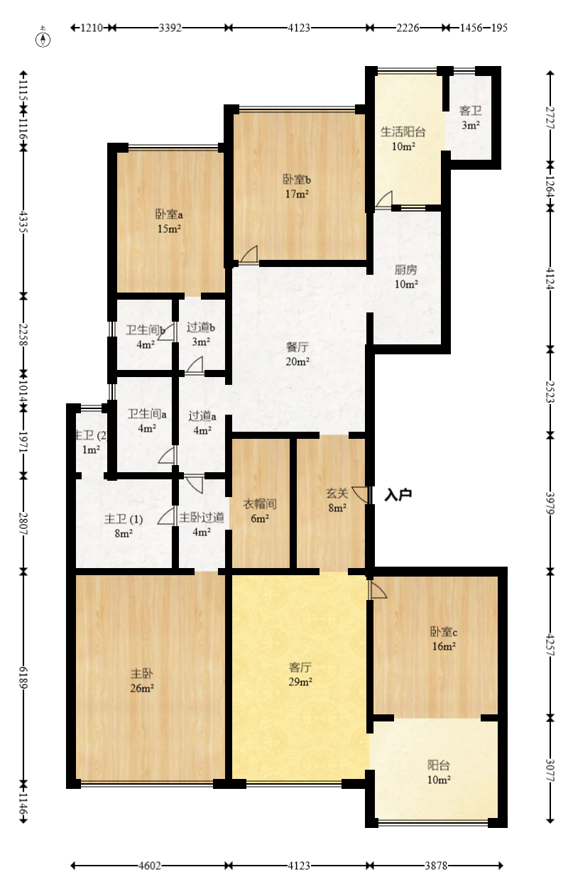 恒大名都  4室2厅4卫   177.00万室内图1