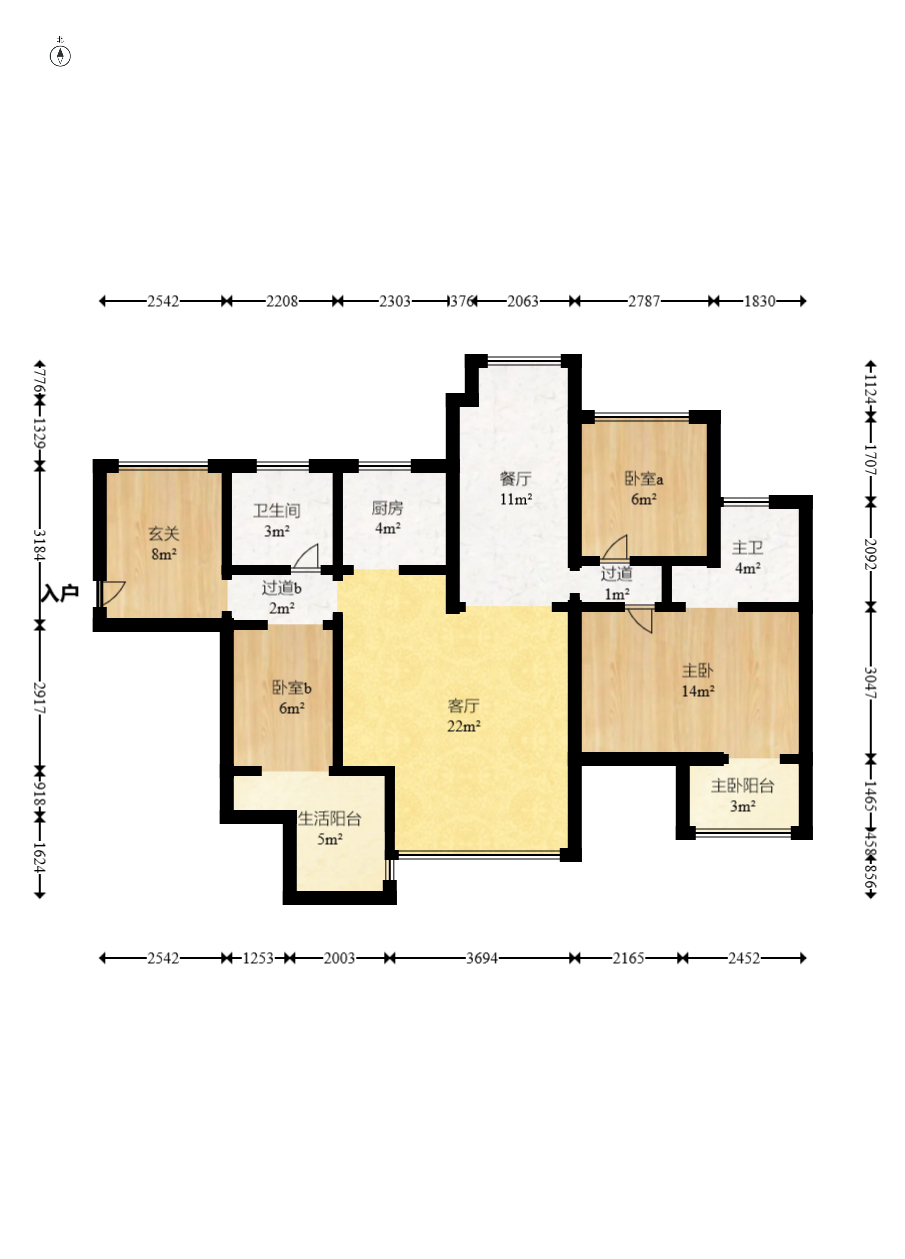 浩龙音乐界 3室2厅2卫 79.00万 浩龙音乐界 3室2厅2卫 79.00万户型图