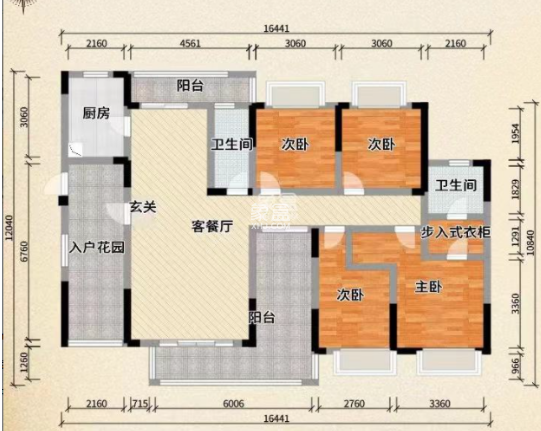 城市公园  4室2厅2卫   88.00万