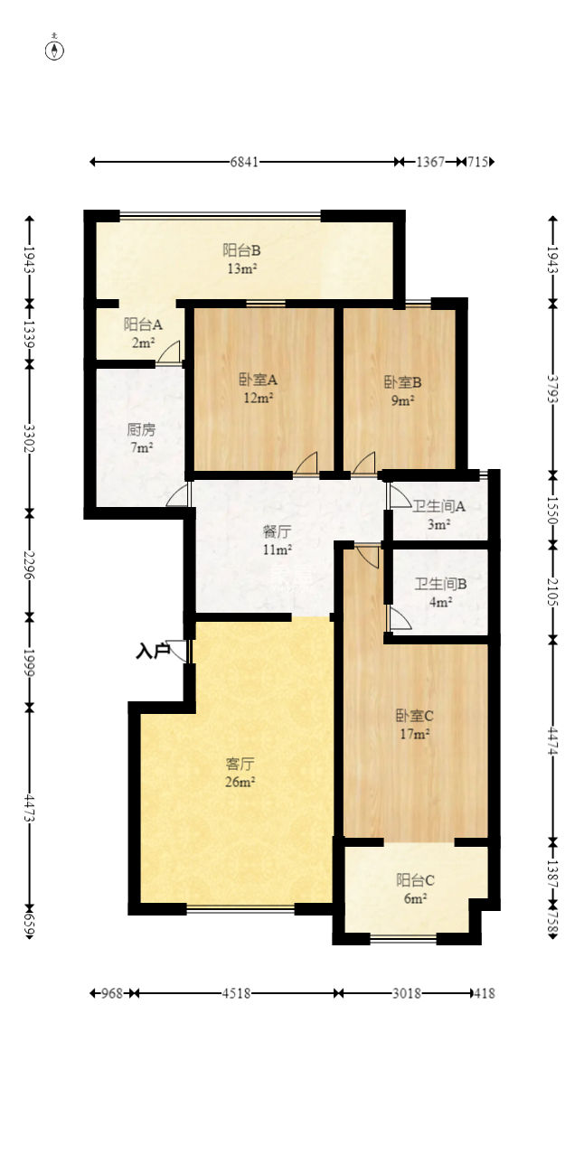 香樟雅郡  3室2廳2衛(wèi)   165.00萬(wàn)