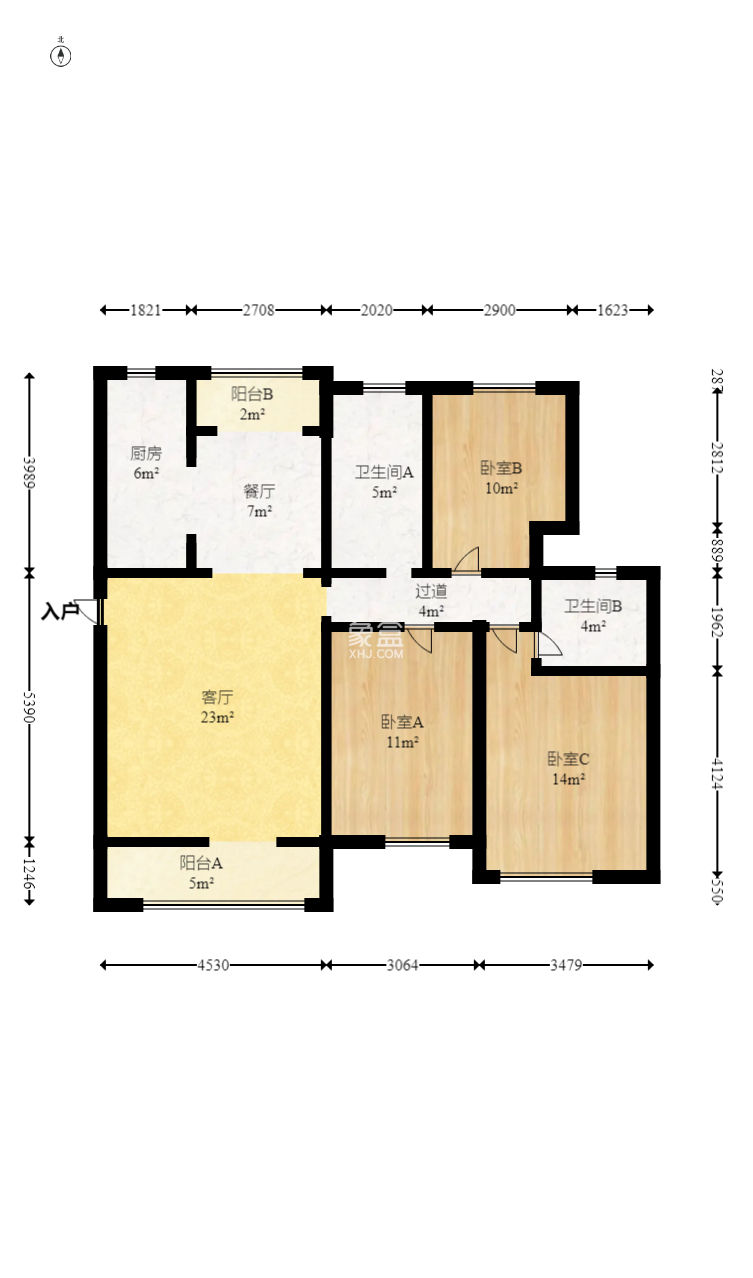 圣爵菲斯  3室2厅1卫    96.0万