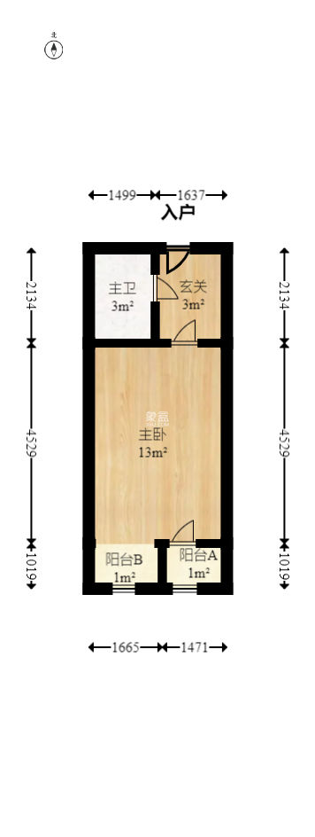 香樟兰亭（朗峰苑）  1室1厅1卫   27.00万
