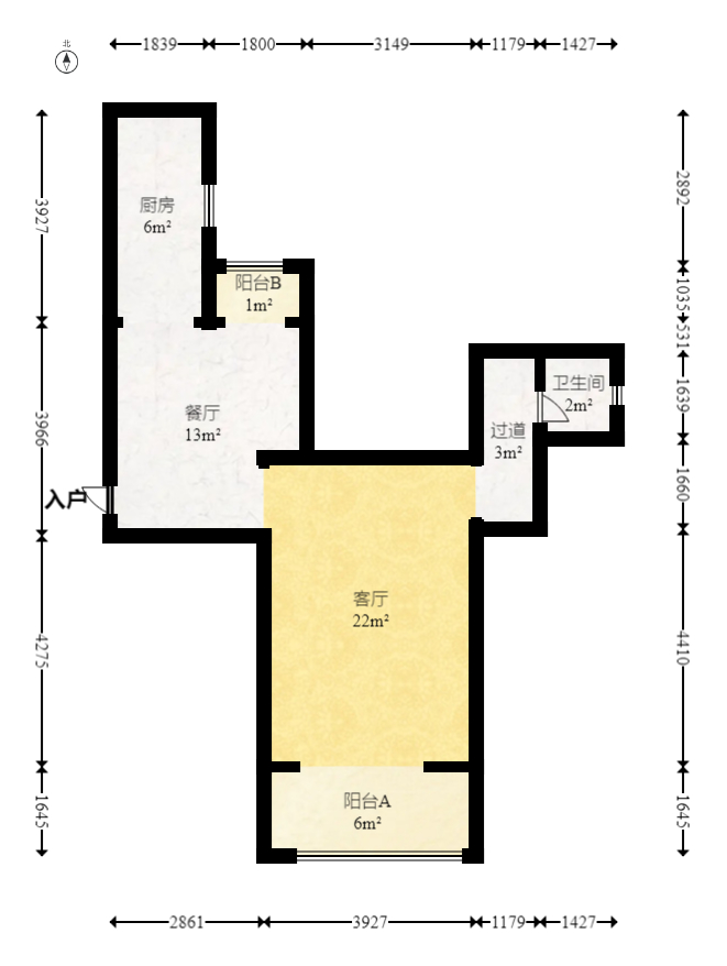 恒大雅苑 3室2厅1卫 100.0万 恒大雅苑 3室2厅1卫 100.0万户型图