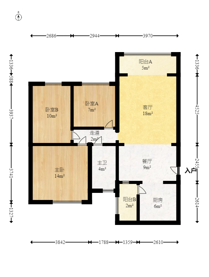 恒大绿洲  3室2厅1卫   110.00万 恒大绿洲  3室2厅1卫   110.00万户型图
