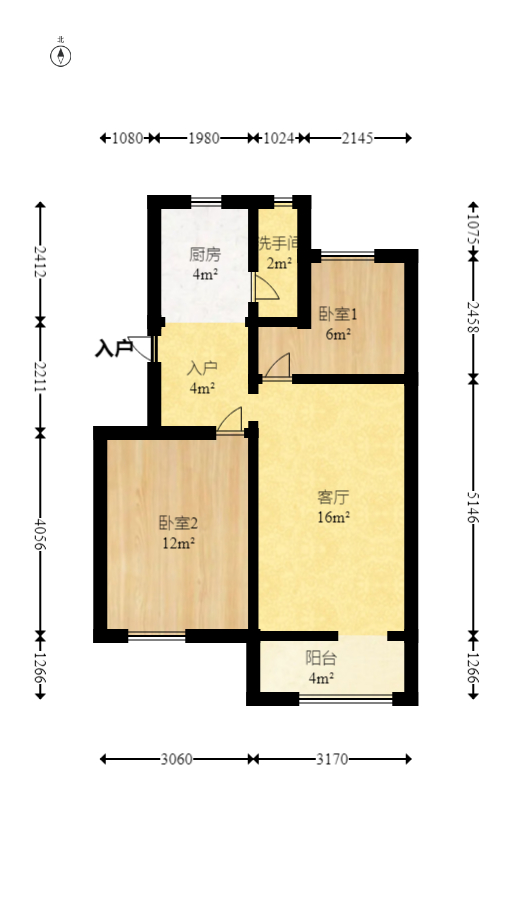湘农桥社区  2室2厅1卫   82.00万室内图1