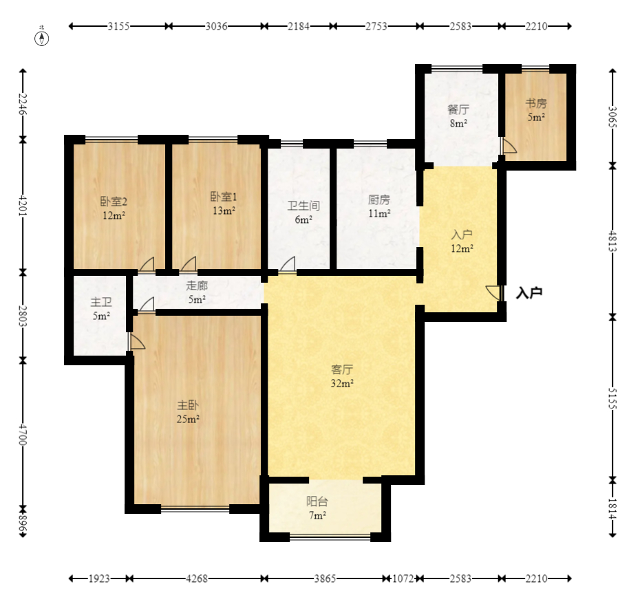 彩都公寓  4室2厅2卫   86.00万 彩都公寓  4室2厅2卫   86.00万户型图