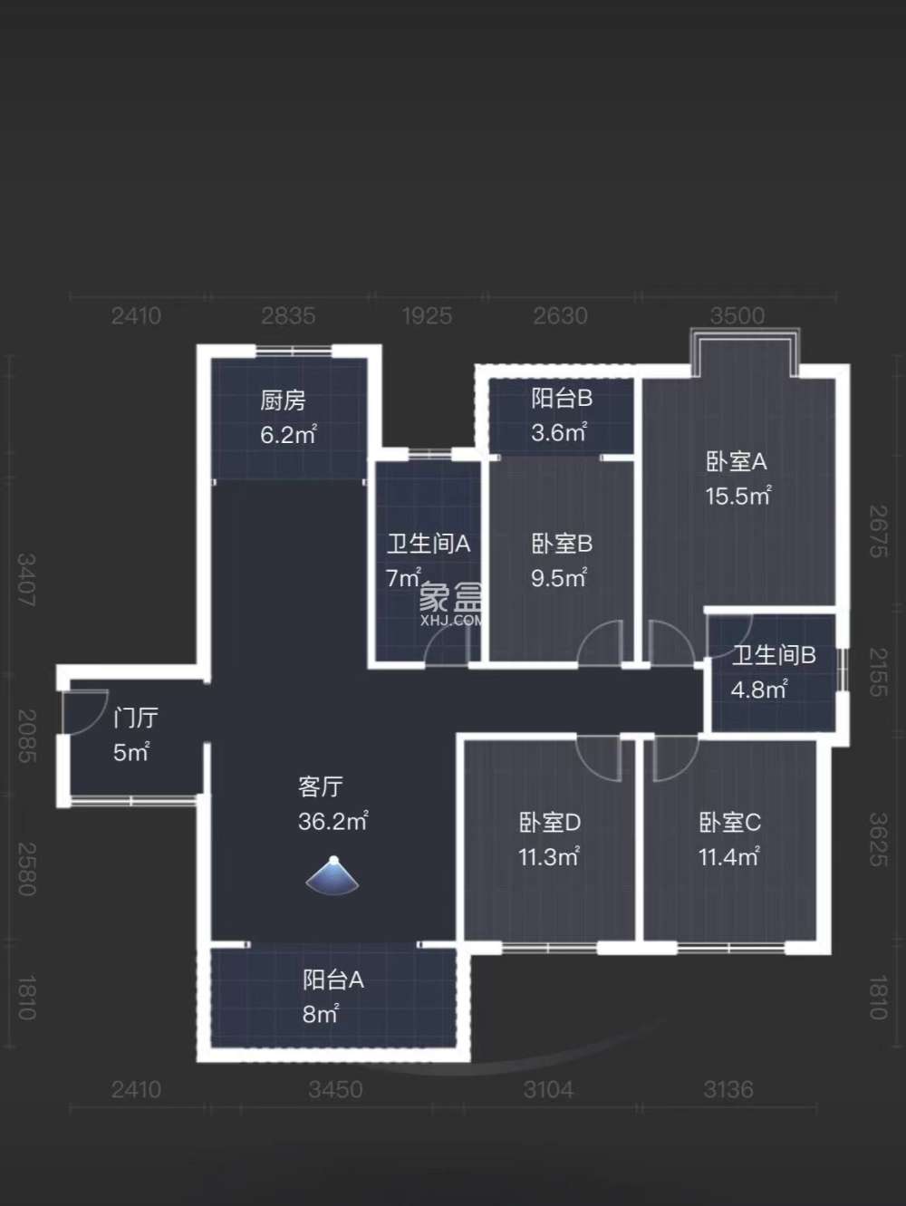 西郡佳园  4室2厅2卫    68.0万
