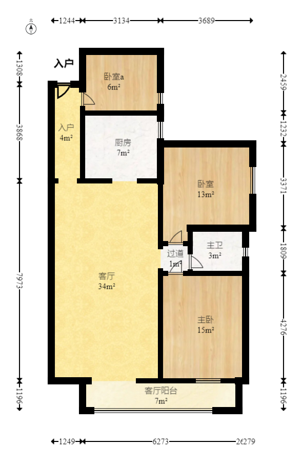和悦城(蟠龙景苑) 3室2厅1卫 50.0万 和悦城(蟠龙景苑) 3室2厅1卫 50.0万户型图