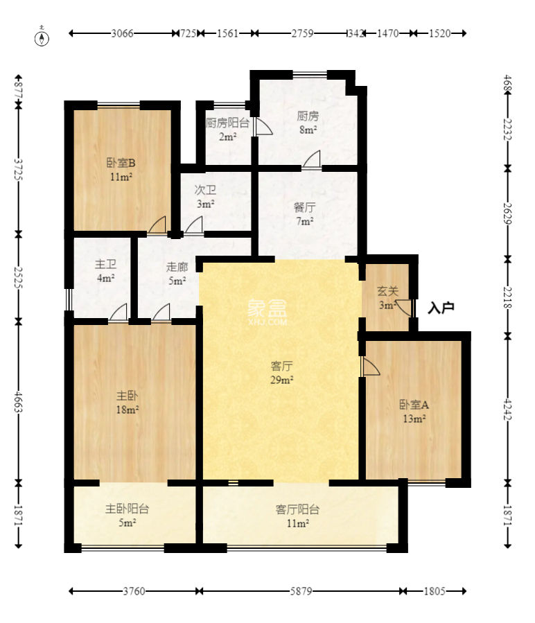 博林金谷 3室2厅1厨2卫 166.80万