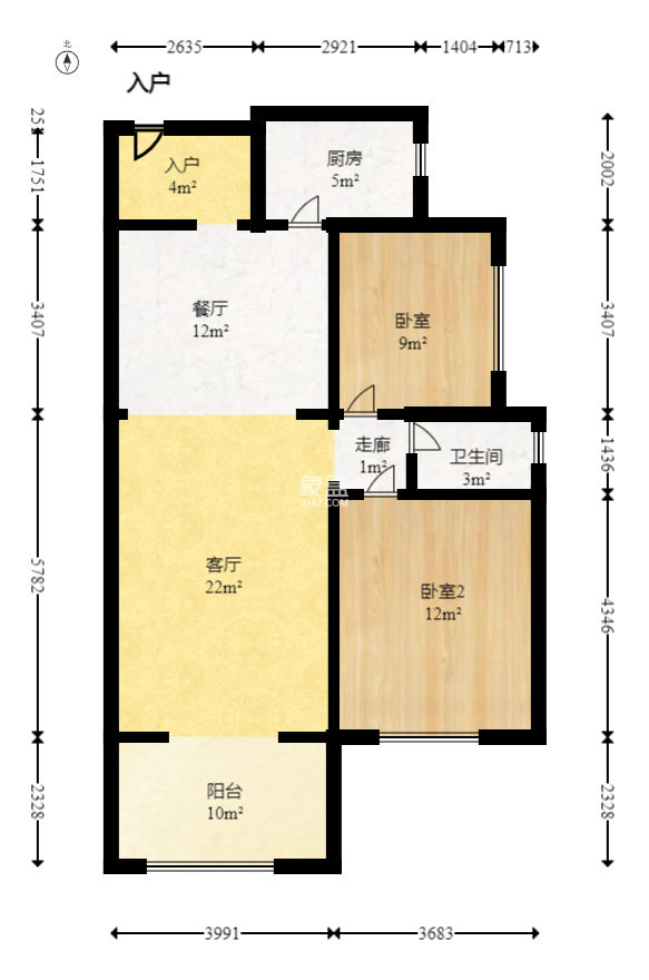 東岸錦城(東方人家) 3室2廳2衛 68.00萬