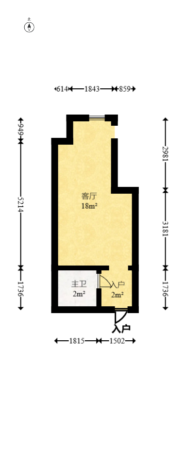 艾美潇湘 1室1厅1卫 22.8万 艾美潇湘 1室1厅1卫 22.8万户型图