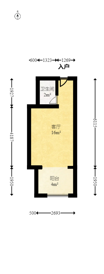 建安像素汇  1室1厅1卫    19.0万室内图1