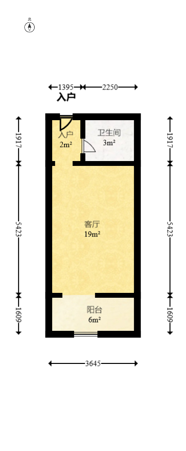明城公寓  1室1厅1卫    29.72万室内图1