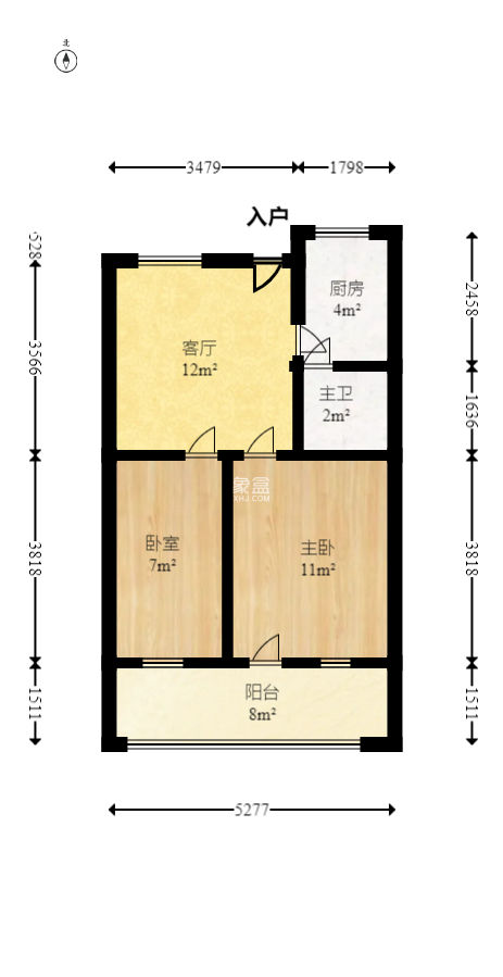 信达大厦  2室1厅1卫   46.00万