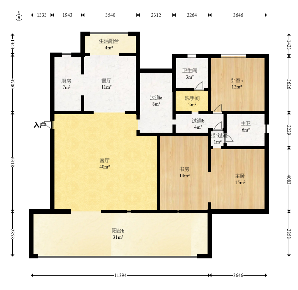 普瑞斯堡 5室2厅3卫 110.0万 普瑞斯堡 5室2厅3卫 110.0万户型图