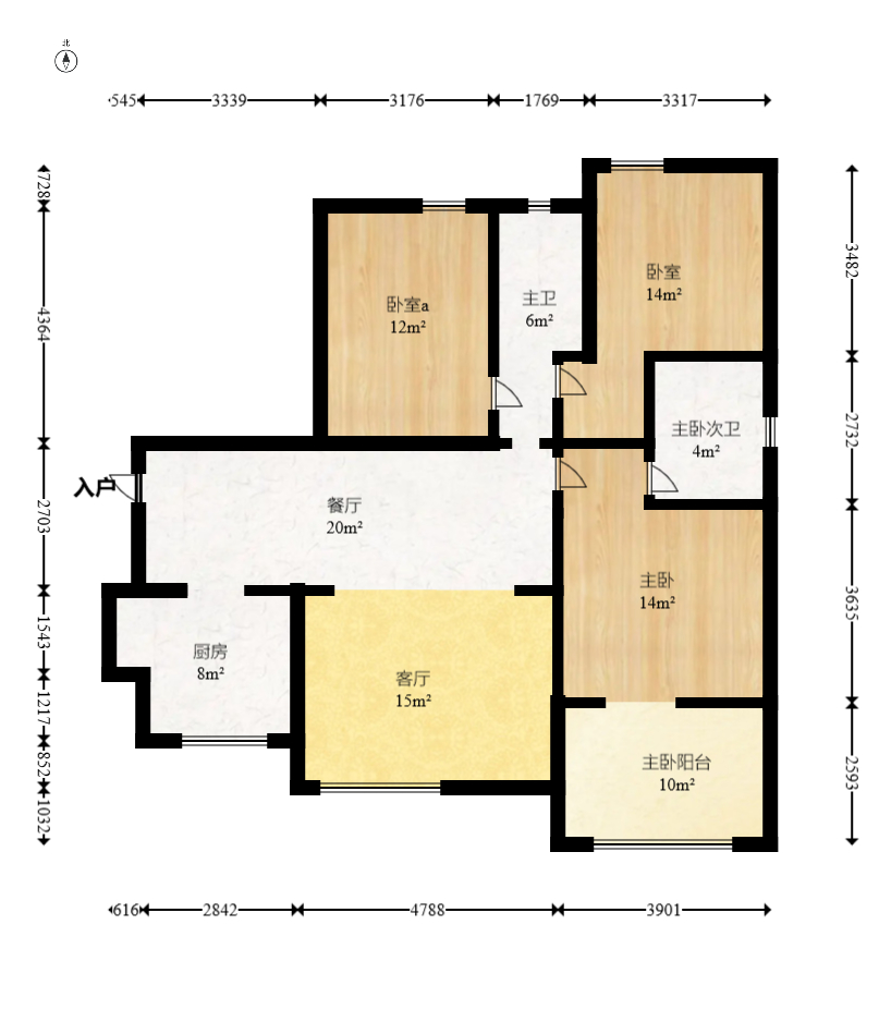 欧园  3室2厅1卫   134.00万室内图1