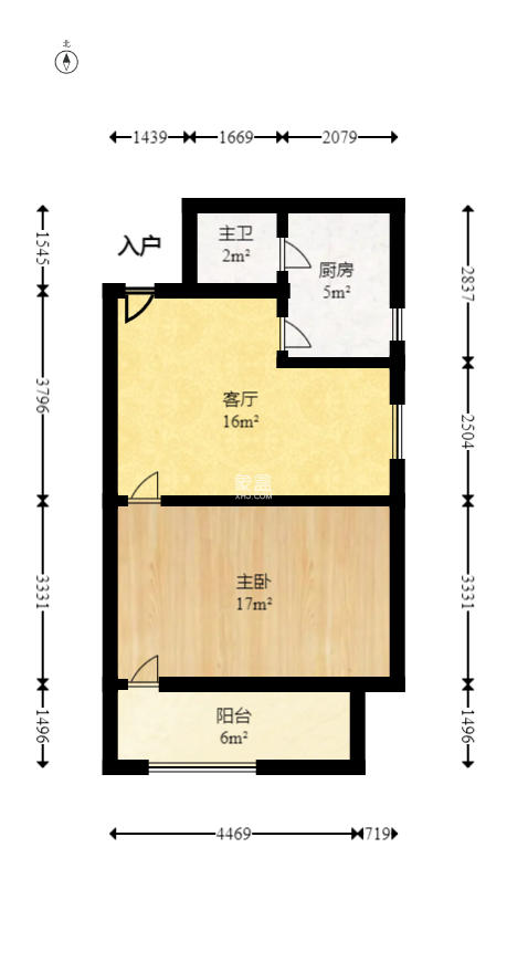 铜铝厂宿舍（居仁里11号）  1室1厅1卫   38.00万室内图1