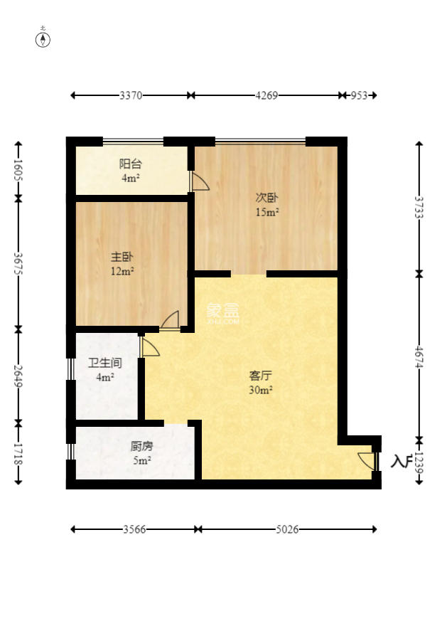 恒基凯旋门一二期 1室1厅1卫 61.80万 恒基凯旋门一二期 1室1厅1卫 61.80万户型图